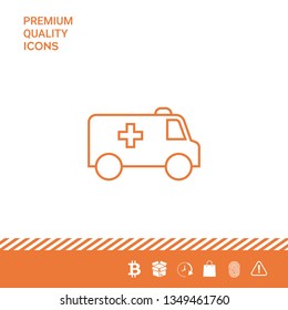 Ambulance line icon. Graphic elements for your design