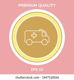 Ambulance line icon. Graphic elements for your design