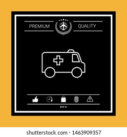 Ambulance line icon. Graphic elements for your design