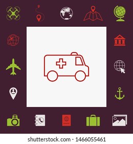 Ambulance line icon. Graphic elements for your design