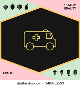 Ambulance line icon. Graphic elements for your design