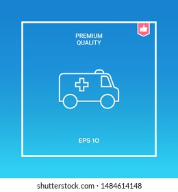 Ambulance line icon. Graphic elements for your design