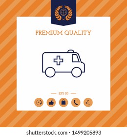 Ambulance line icon. Graphic elements for your design