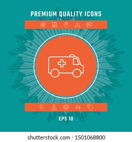Ambulance line icon. Graphic elements for your design