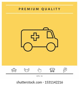 Ambulance line icon. Graphic elements for your design