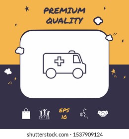 Ambulance line icon. Graphic elements for your design