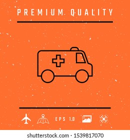 Ambulance line icon. Graphic elements for your design