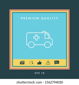 Ambulance line icon. Graphic elements for your design
