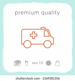 Ambulance line icon. Graphic elements for your design
