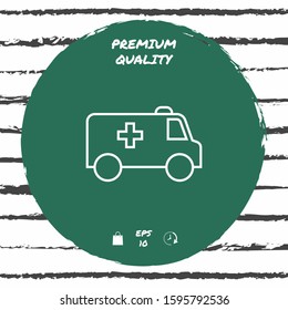 Ambulance line icon. Graphic elements for your design
