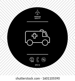 Ambulance line icon. Graphic elements for your design