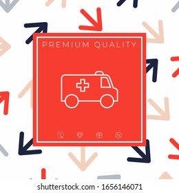 Ambulance line icon. Graphic elements for your design