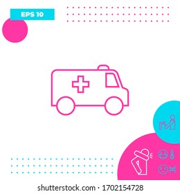 Ambulance line icon. Graphic elements for your design