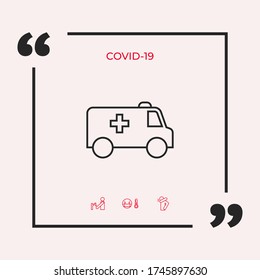 Ambulance line icon. Graphic elements for your design
