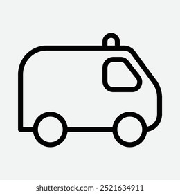 Ambulance line icon illustration. Perfect for website mobile app presentation. Suitable for any user interface and user experience