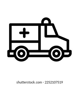 ambulance line icon illustration vector graphic