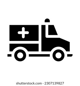 ambulance line icon illustration vector graphic
