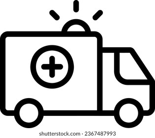 ambulance line icon illustration vector