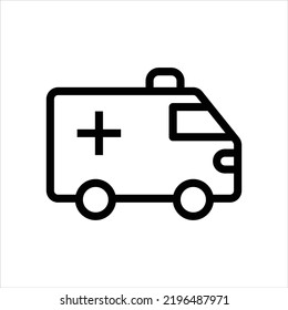 Icono de línea de Ambulancia ilustración gráfica
