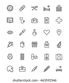 Ambulance Line Icons