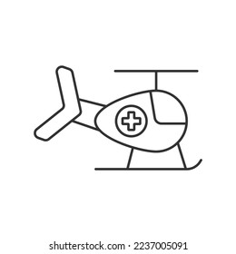 Ambulance line universal icon ui ux element sign.
