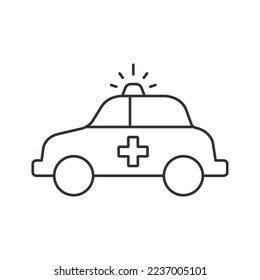 Ambulance line universal icon ui ux element sign.