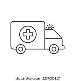 Ambulance Linie universelles Symbol ui ux Element Zeichen.