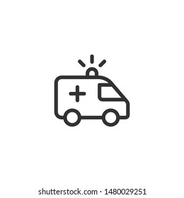 Ambulance  - Line Vector Icon