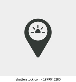 ambulance location vector icon illustration sign 