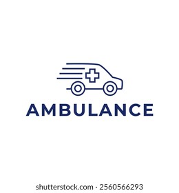 Ambulance logo, icon symbol. First aid response logo sign. Isolated on white background.