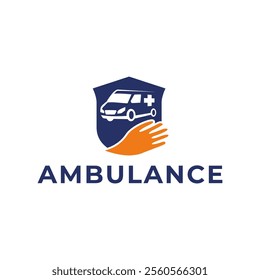 Ambulance logo, icon symbol. First aid response logo sign. Isolated on white background.