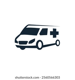 Ambulance logo, icon symbol. First aid response logo sign. Isolated on white background.