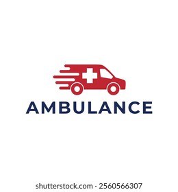 Ambulance logo, icon symbol. First aid response logo sign. Isolated on white background.