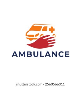 Ambulance logo, icon symbol. First aid response logo sign. Isolated on white background.