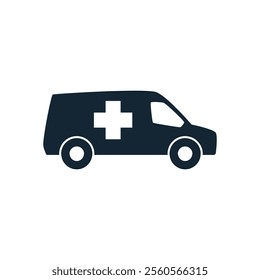 Ambulance logo, icon symbol. First aid response logo sign. Isolated on white background.