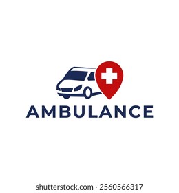 Ambulance logo, icon symbol. First aid response logo sign. Isolated on white background.