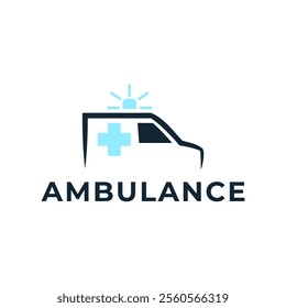 Ambulance logo, icon symbol. First aid response logo sign. Isolated on white background.