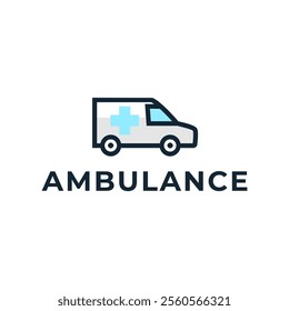 Ambulance logo, icon symbol. First aid response logo sign. Isolated on white background.