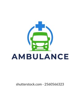 Ambulance logo, icon symbol. First aid response logo sign. Isolated on white background.