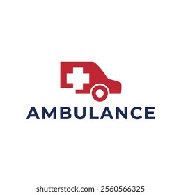 Ambulance logo, icon symbol. First aid response logo sign. Isolated on white background.