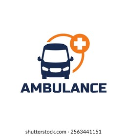 Ambulance logo, icon symbol. First aid response logo sign. Isolated on white background.