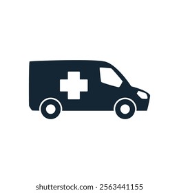 Ambulance logo, icon symbol. First aid response logo sign. Isolated on white background.