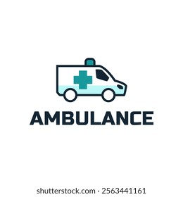 Ambulance logo, icon symbol. First aid response logo sign. Isolated on white background.