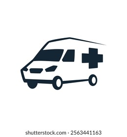 Ambulance logo, icon symbol. First aid response logo sign. Isolated on white background.