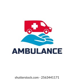 Ambulance logo, icon symbol. First aid response logo sign. Isolated on white background.