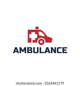 Ambulance logo, icon symbol. First aid response logo sign. Isolated on white background.