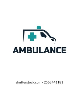 Ambulance logo, icon symbol. First aid response logo sign. Isolated on white background.