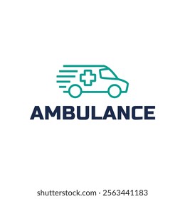 Ambulance logo, icon symbol. First aid response logo sign. Isolated on white background.