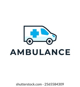 Ambulance logo, icon symbol. First aid response logo sign. Isolated on white background.