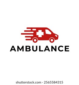 Ambulance logo, icon symbol. First aid response logo sign. Isolated on white background.